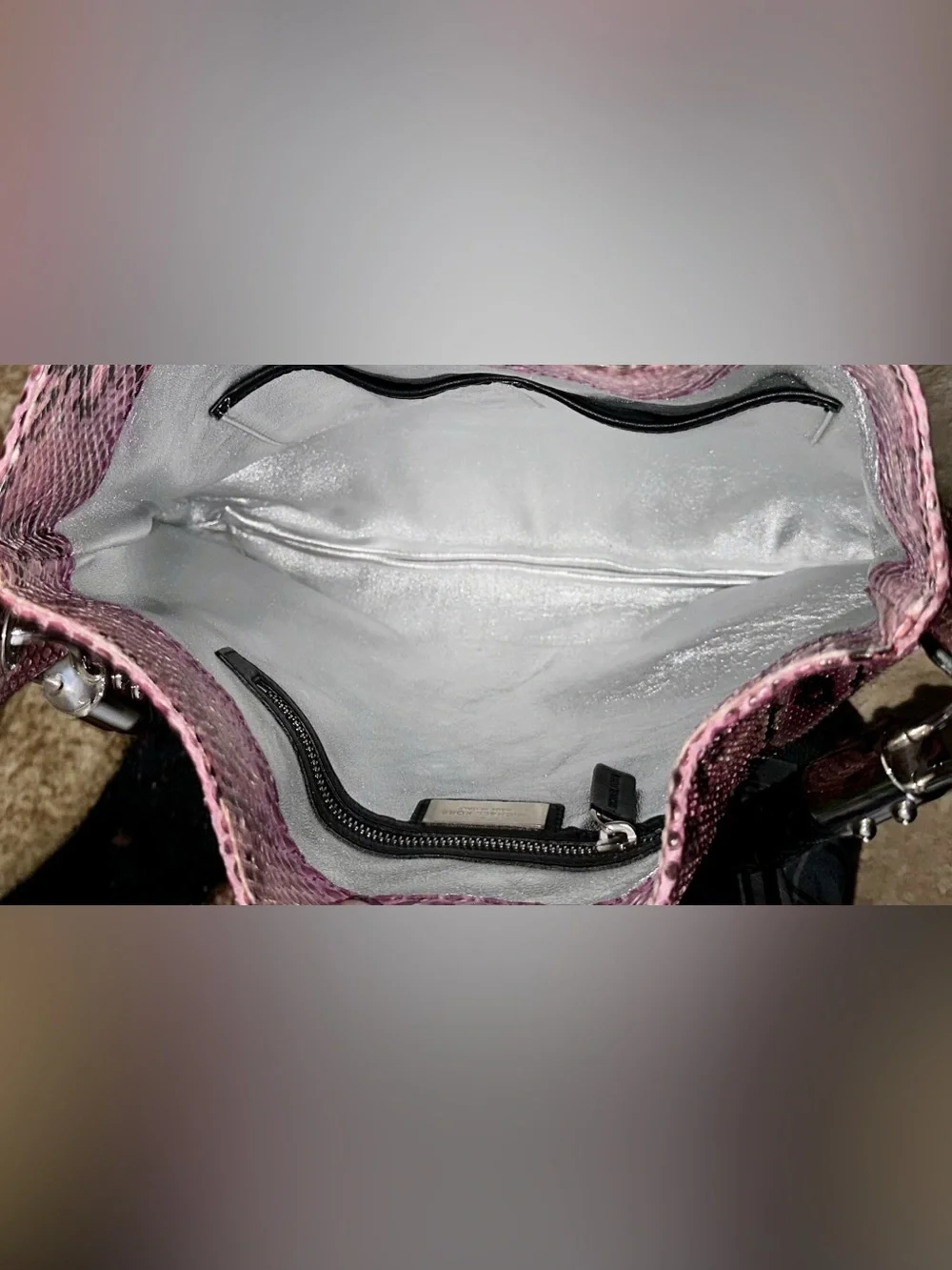 Michael Kors Collection — Large Skorpios Python Satchel Multicolor Pink Genuine
